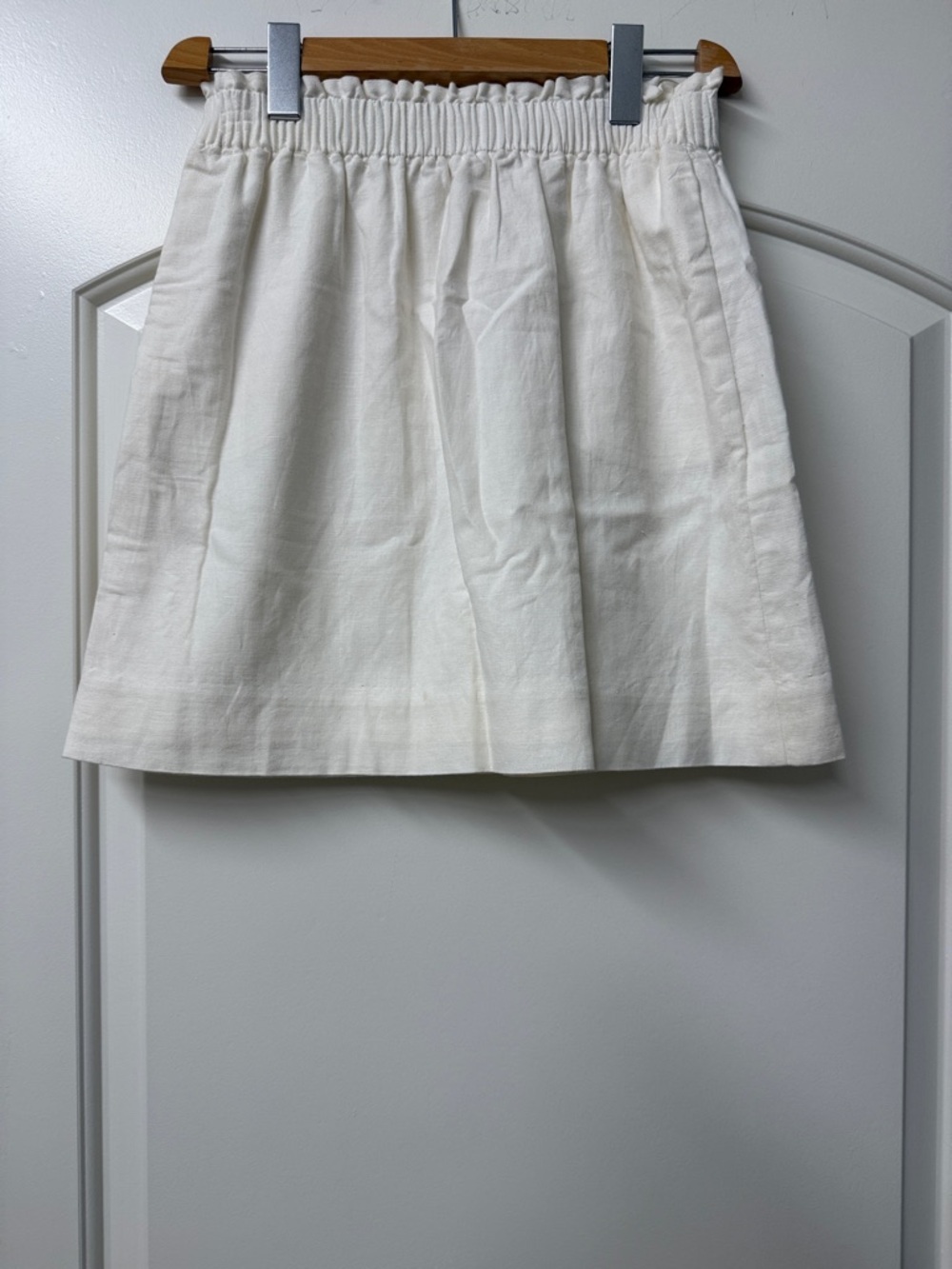 J. Crew Off-white Linen Short Skirt